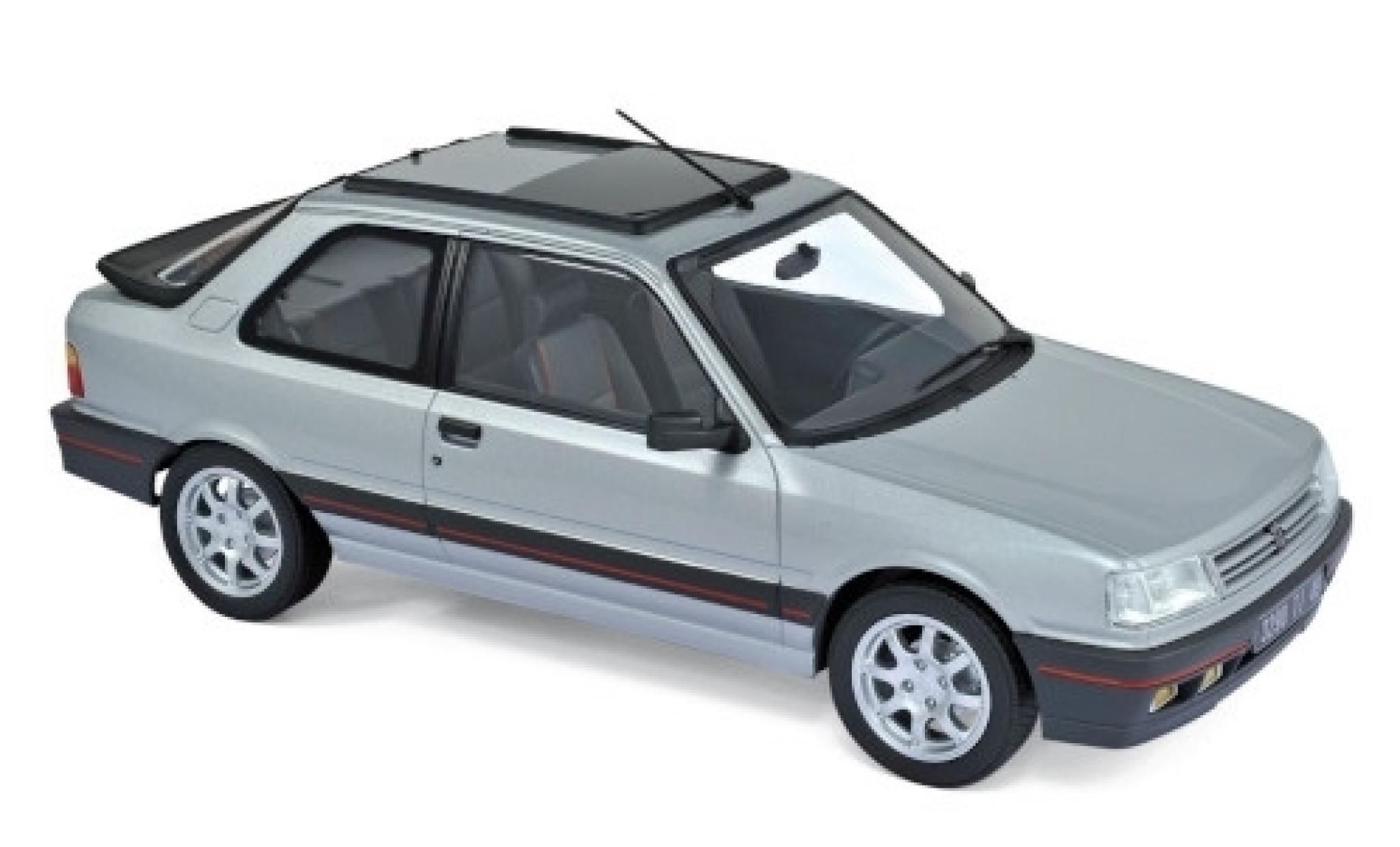 Peugeot 309 1/18 Norev GTi metallico grigio 1987 modellino in miniatura