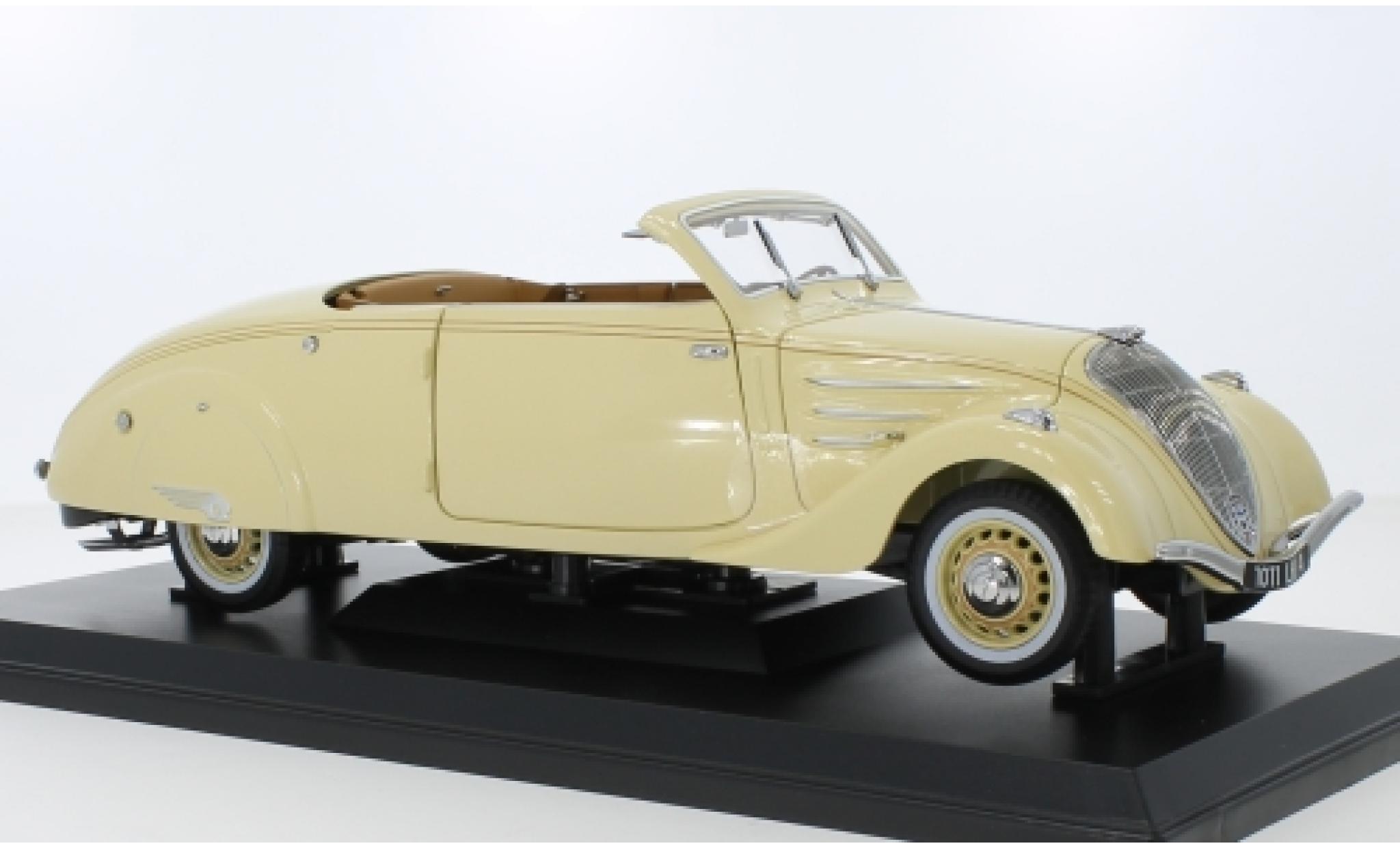 Peugeot 402 1/18 Norev Eclipse beige 1937 modellino in miniatura
