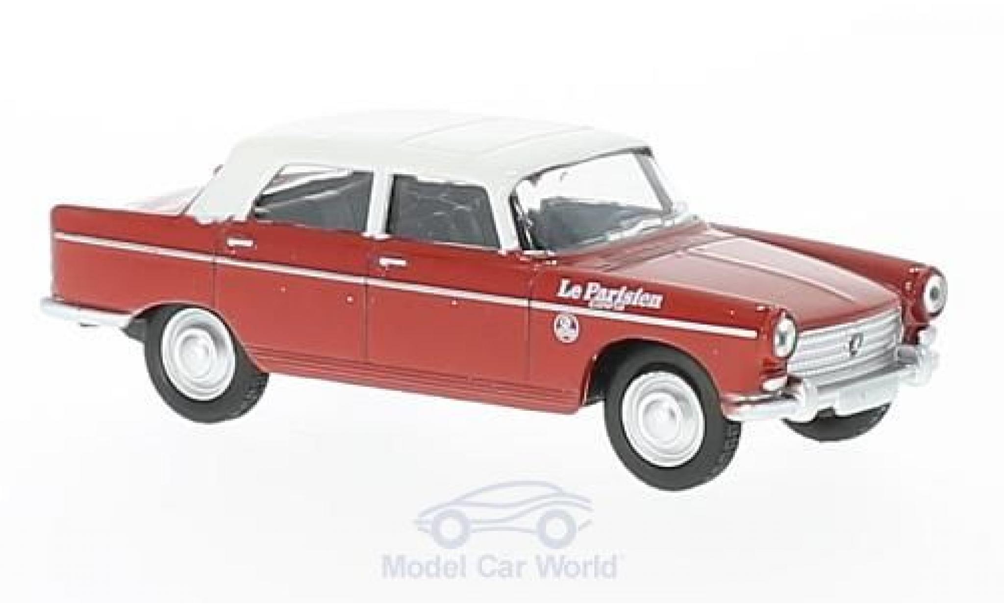 Peugeot 404 1/64 Norev rosso/bianco Cycliste - Directeur de la Course (F) 1961 modellino in miniatura