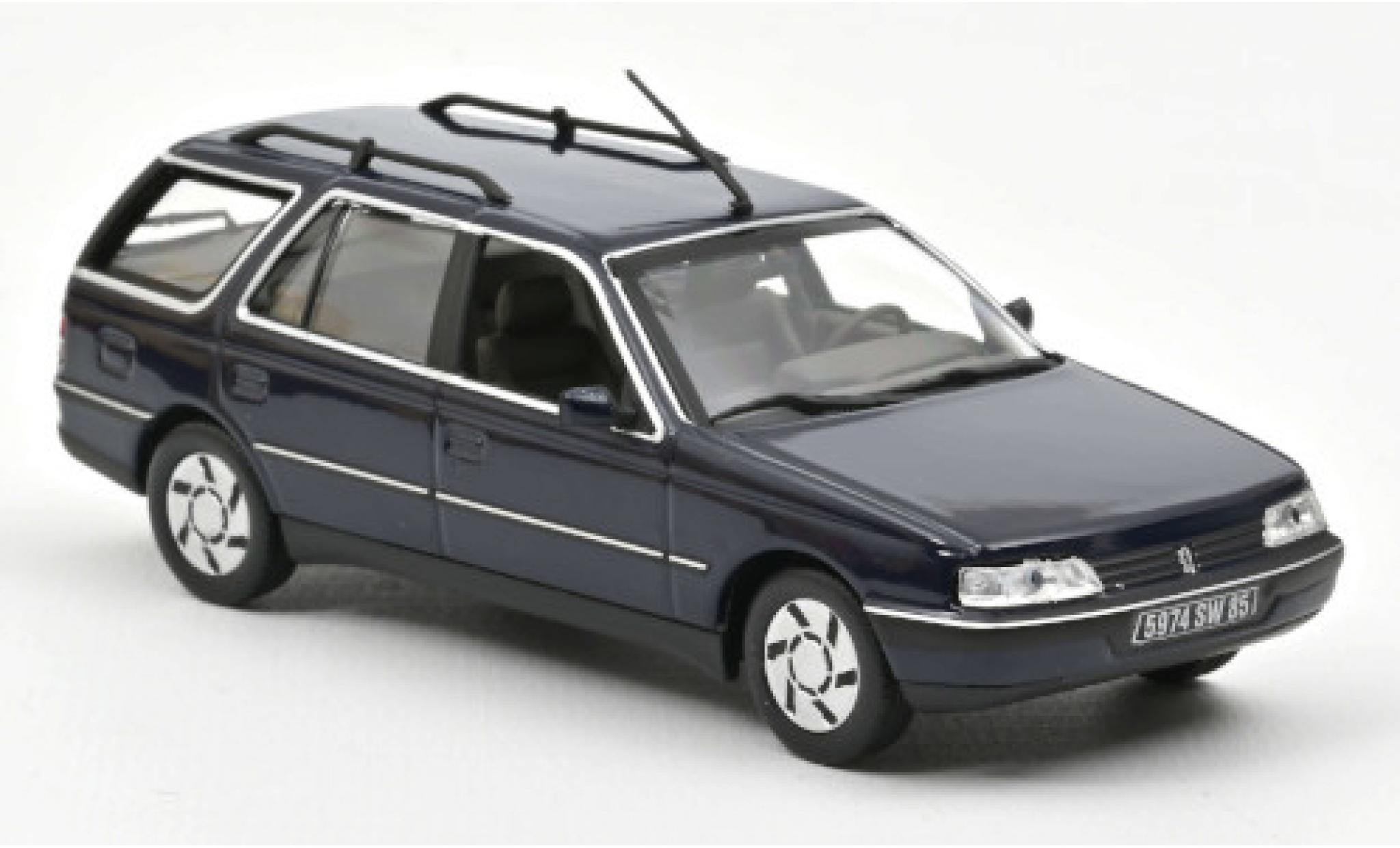 Peugeot 405 1/43 Norev Break blu 1991 modellino in miniatura