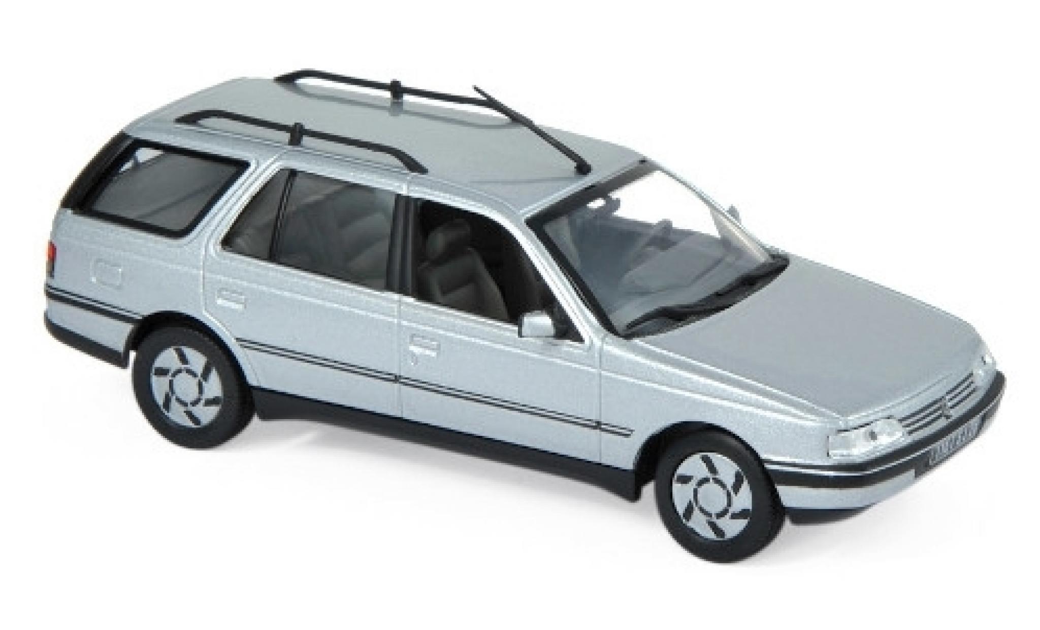Peugeot 405 1/43 Norev Break metallico grigio 1991 modellino in miniatura