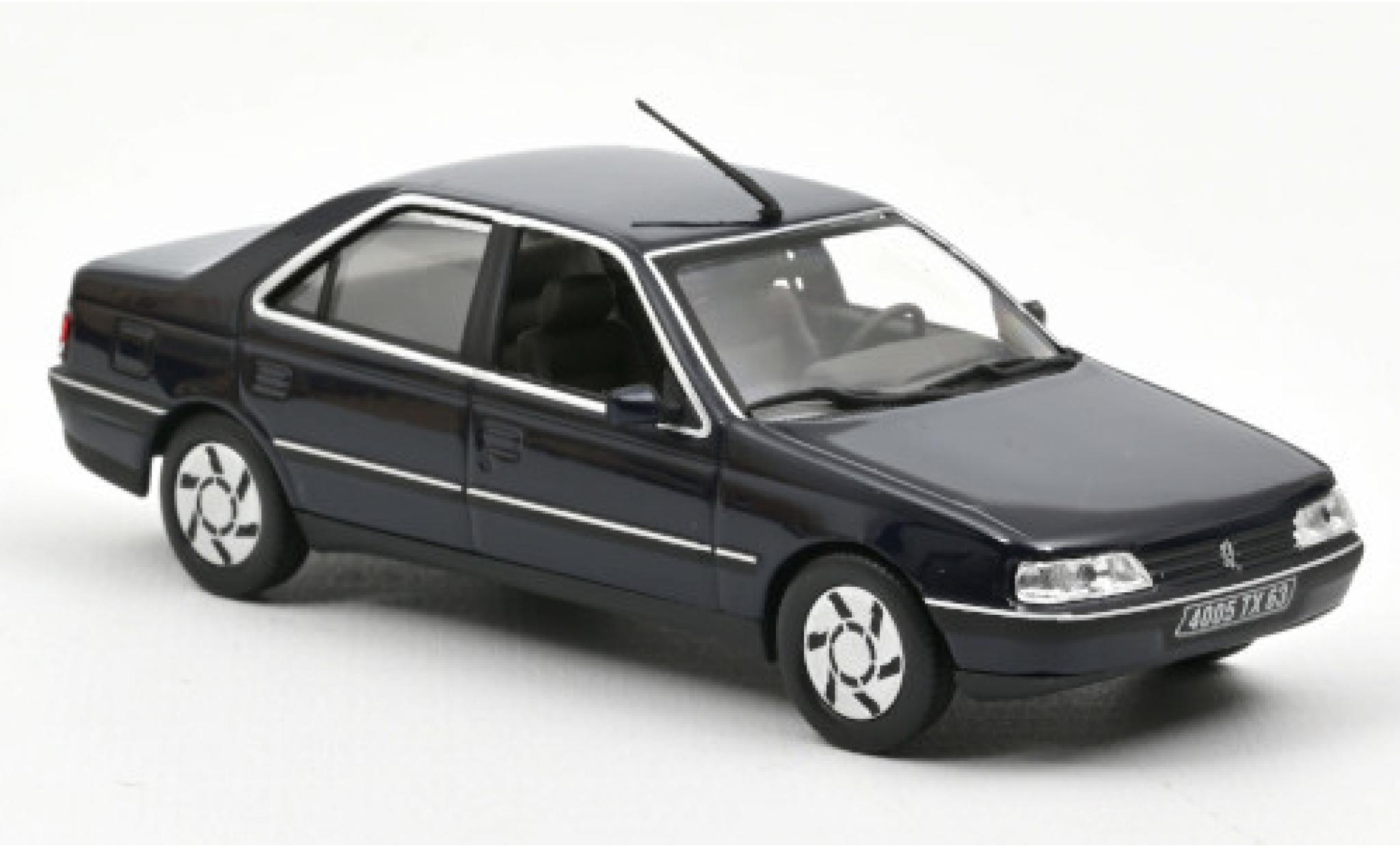 Peugeot 405 1/43 Norev SRi blu 1991 modellino in miniatura