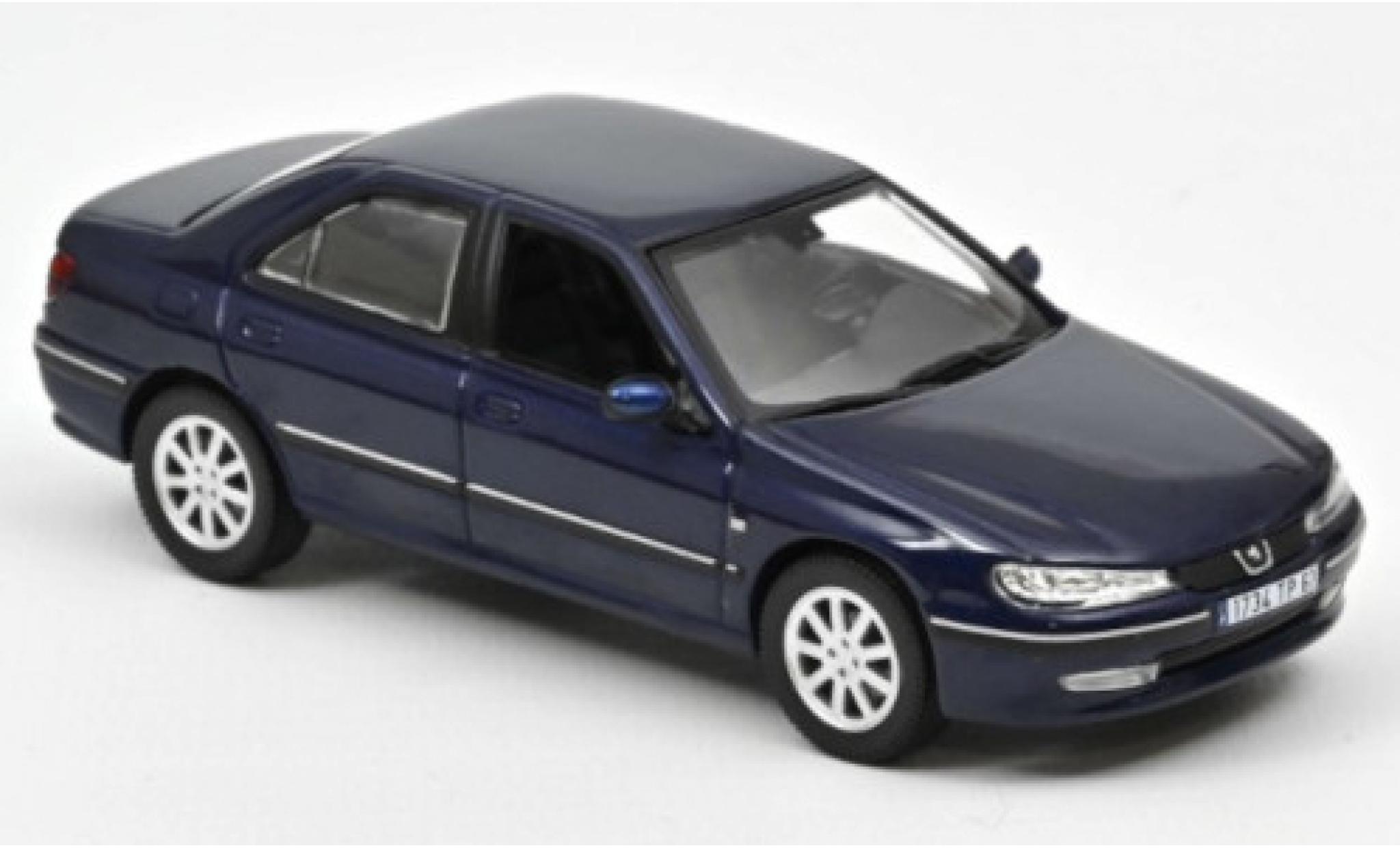 Peugeot 406 1/43 Norev blu 2003 modellino in miniatura
