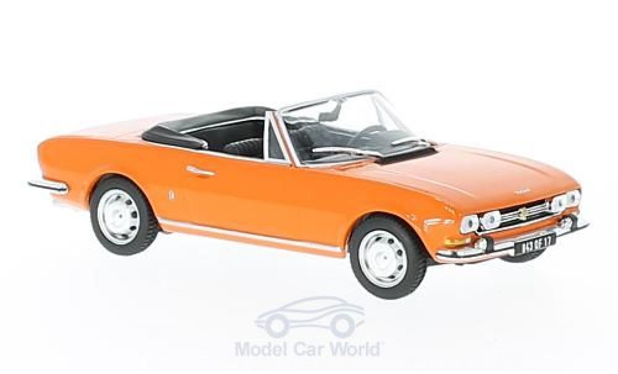 Peugeot 504 Cabriolet 1/43 Norev Cabriolet orange 1970 SoftTop liegt bei modellino in miniatura