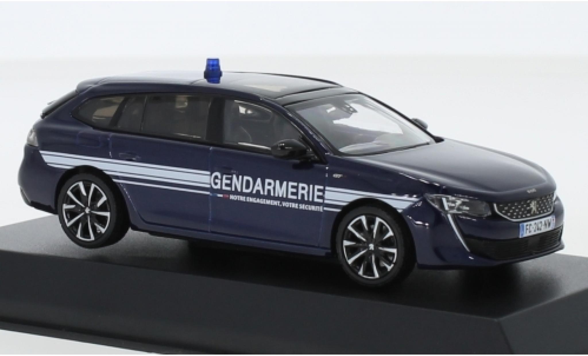 Peugeot 508 1/43 Norev SW GT Gendarmerie (F) 2018 modellino in miniatura