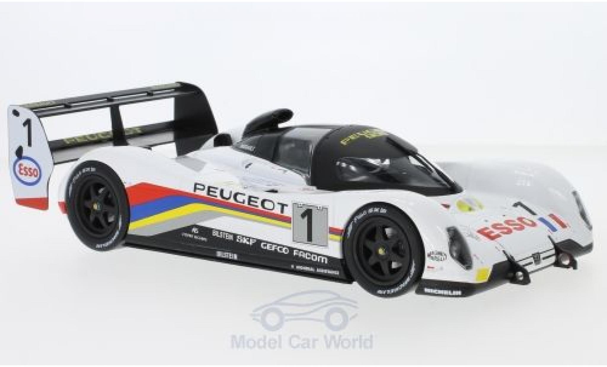Peugeot 905 1992 1/18 Norev No.1 24h Le Mans 1992 Y.Dalmas/D.Warwick/M.Blundell modellino in miniatura