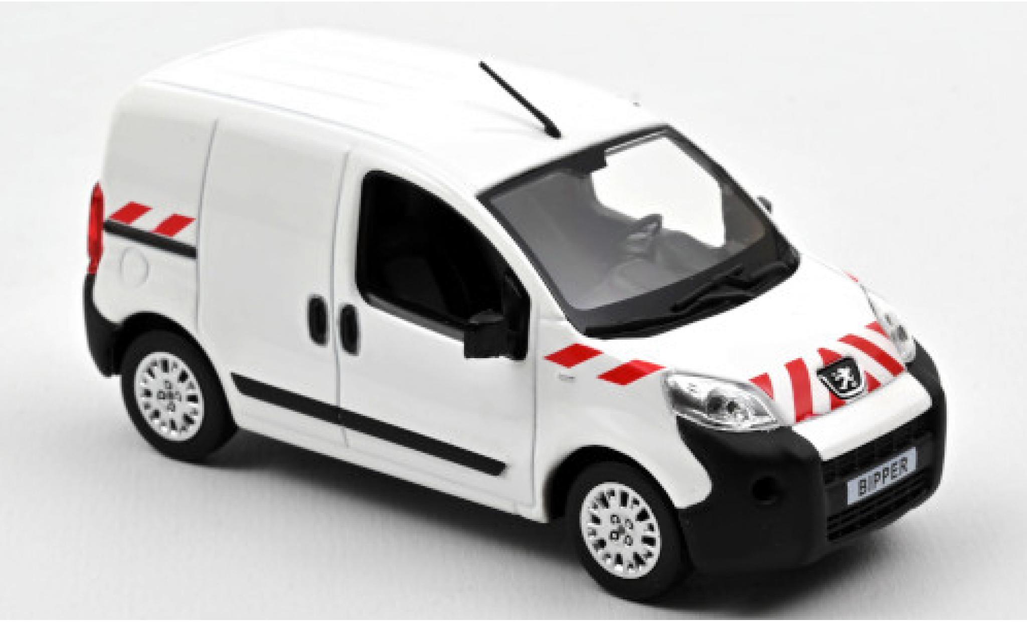 Peugeot Bipper 1/43 Norev bianco/Dekor 2009 modellino in miniatura