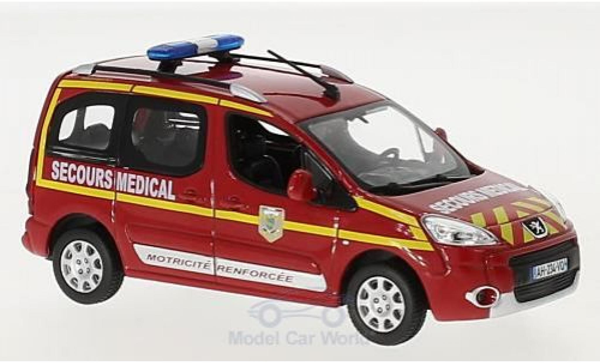 Peugeot Partner 1/43 Norev Pompiers Secours Medical 2010 modellino in miniatura