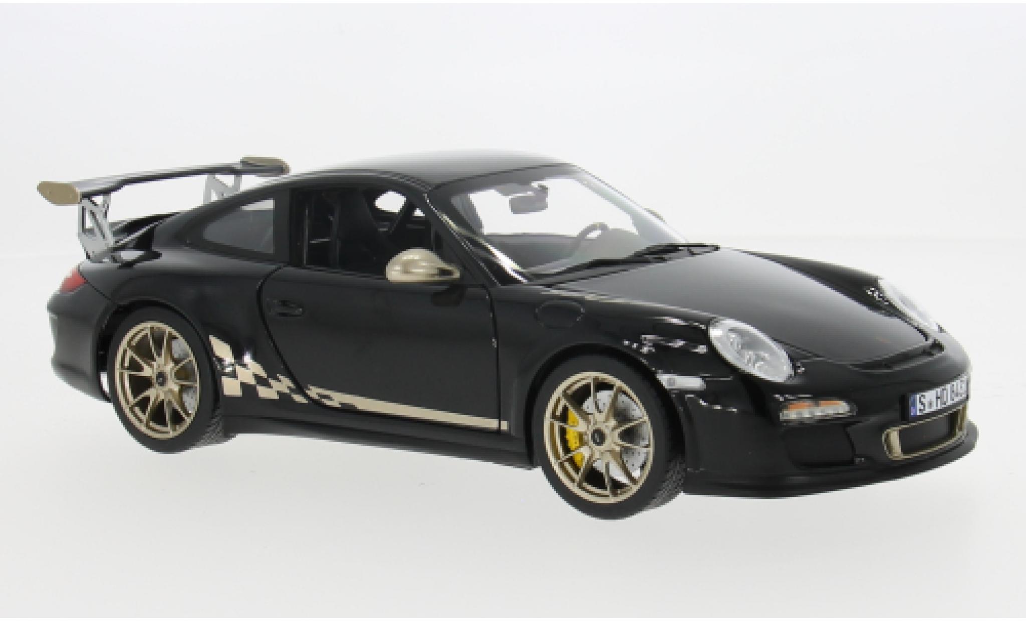 Porsche 991 GT3 RS 1/18 Norev 911  schwarz/gold 2009 1:18 modellino in miniatura