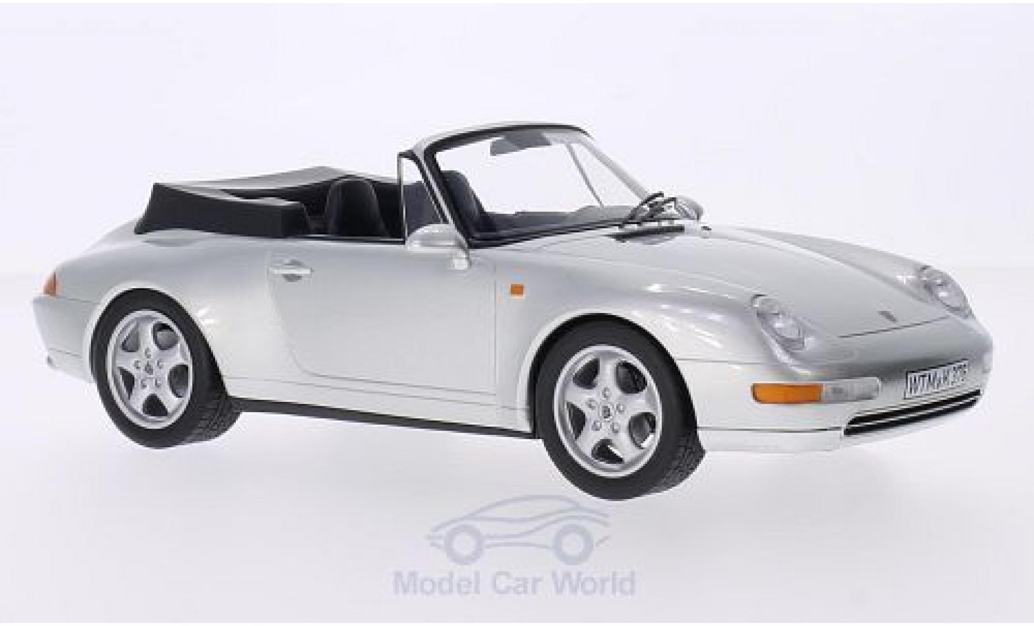 Porsche 993 SC 1/18 Norev 911 () Carrera Cabriolet grigio 1994 Verdeck liegt ein modellino in miniatura