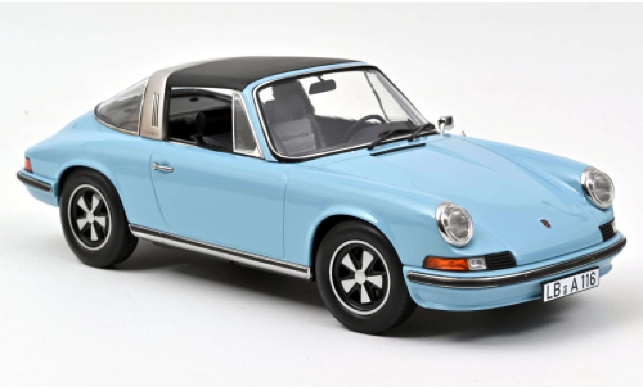 Porsche 911 1/18 Norev S Targa blu 1973 modellino in miniatura