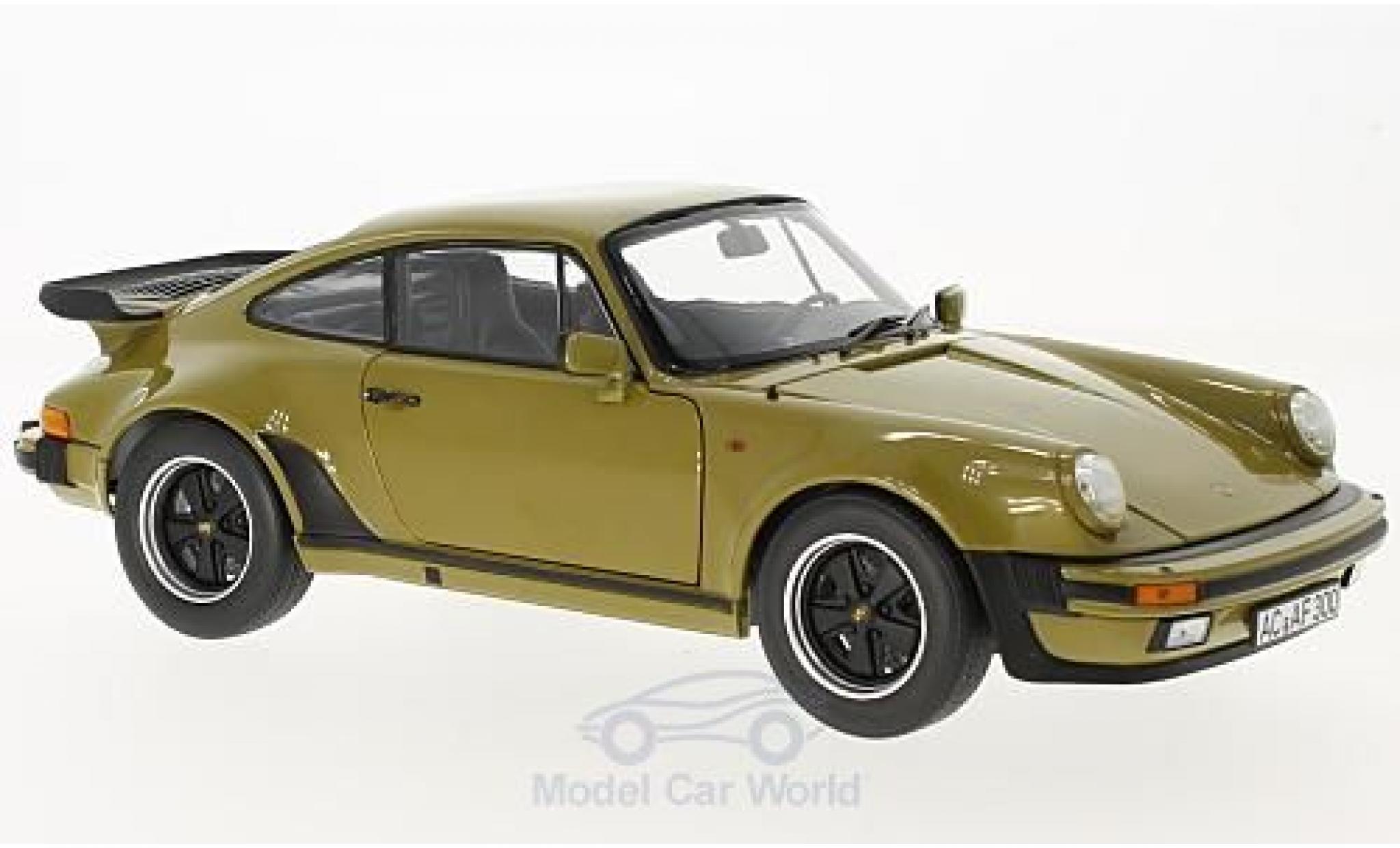 Porsche 930 Turbo 1/18 Norev 911 Turbo 3.3 oliv 1977 modellino in miniatura