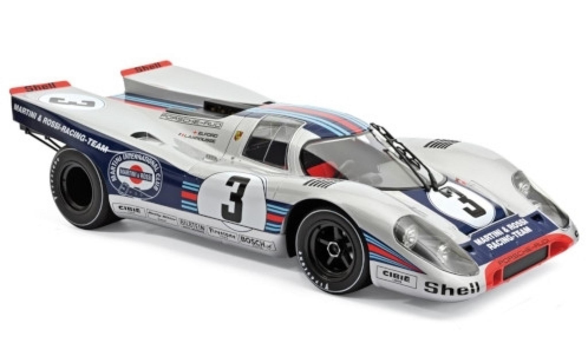 Porsche 917 1971 1/12 Norev K RHD No.3 Martini & Rossi Racing Team 12h Sebring 1971 V.Elford/G.Larousse modellino in miniatura