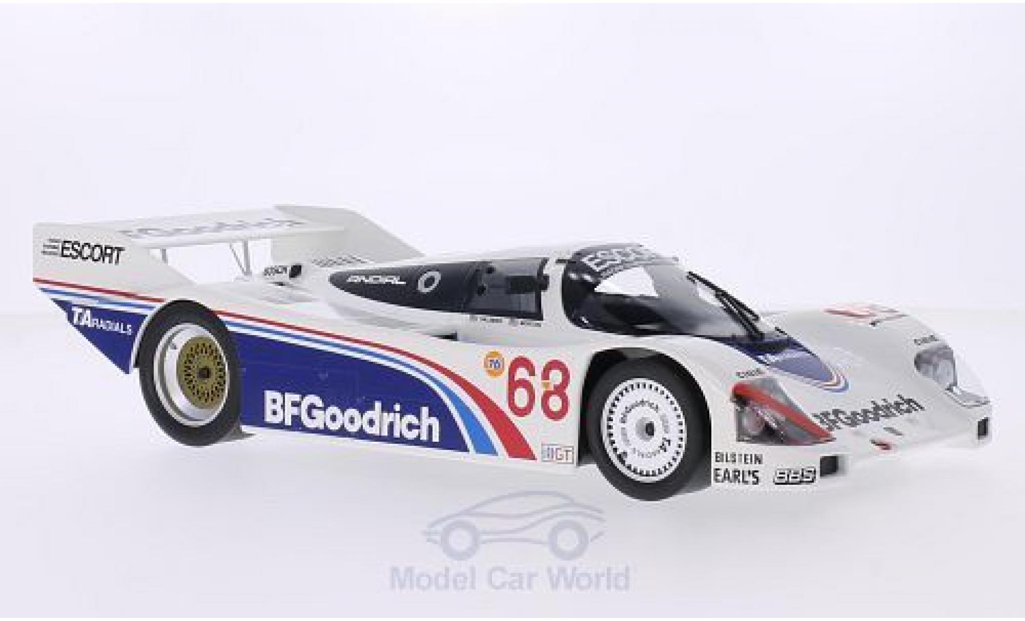 Porsche 962 1985 1/18 Norev No.68 BF Goodrich IMSA Riverside 1985 P.Halsmer/J.Morton modellino in miniatura