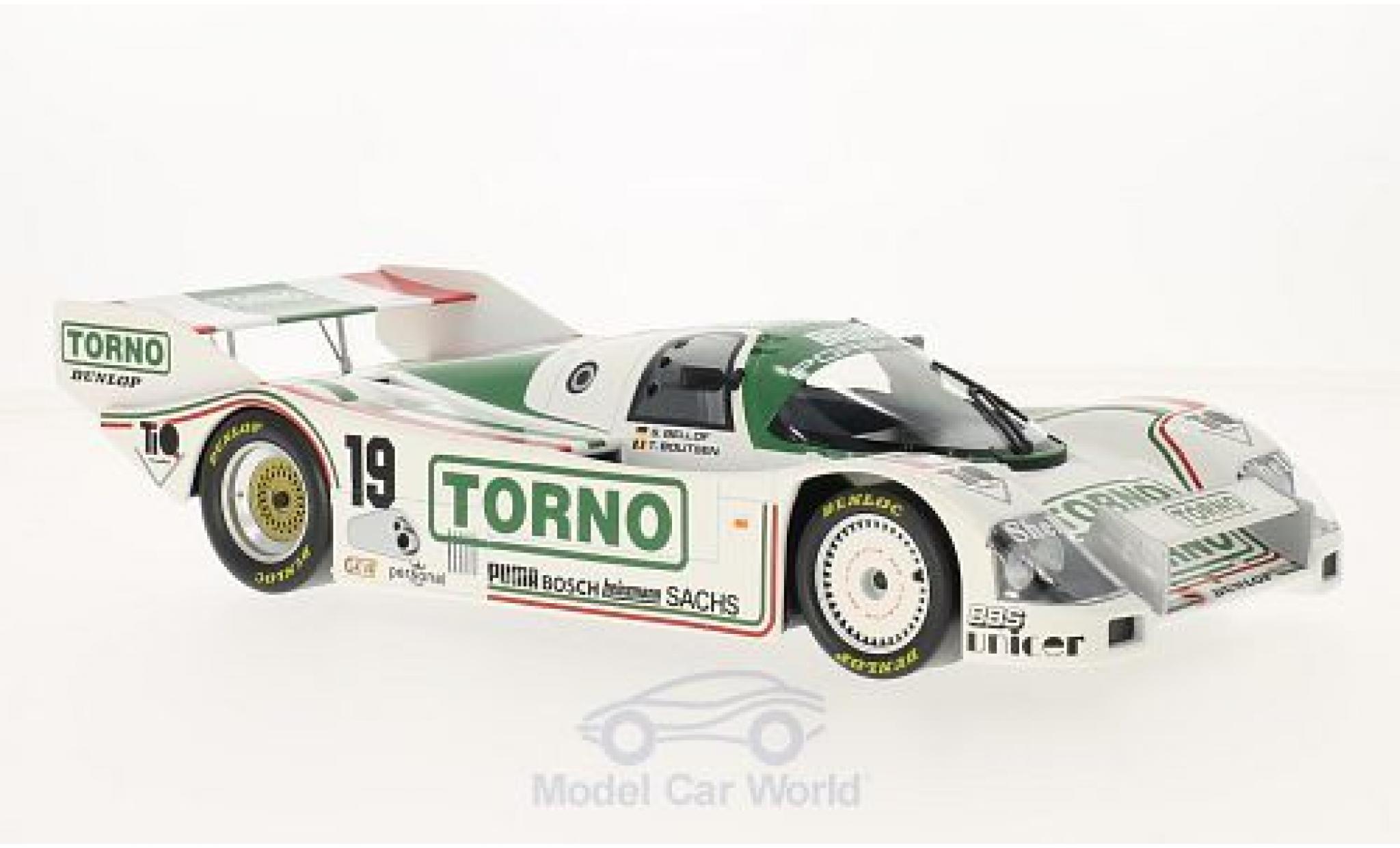 Porsche 962 1985 1/18 Norev C No.19 Brun Torno 1000 km Mugello 1985 T.Boutsen/S.Bellof modellino in miniatura