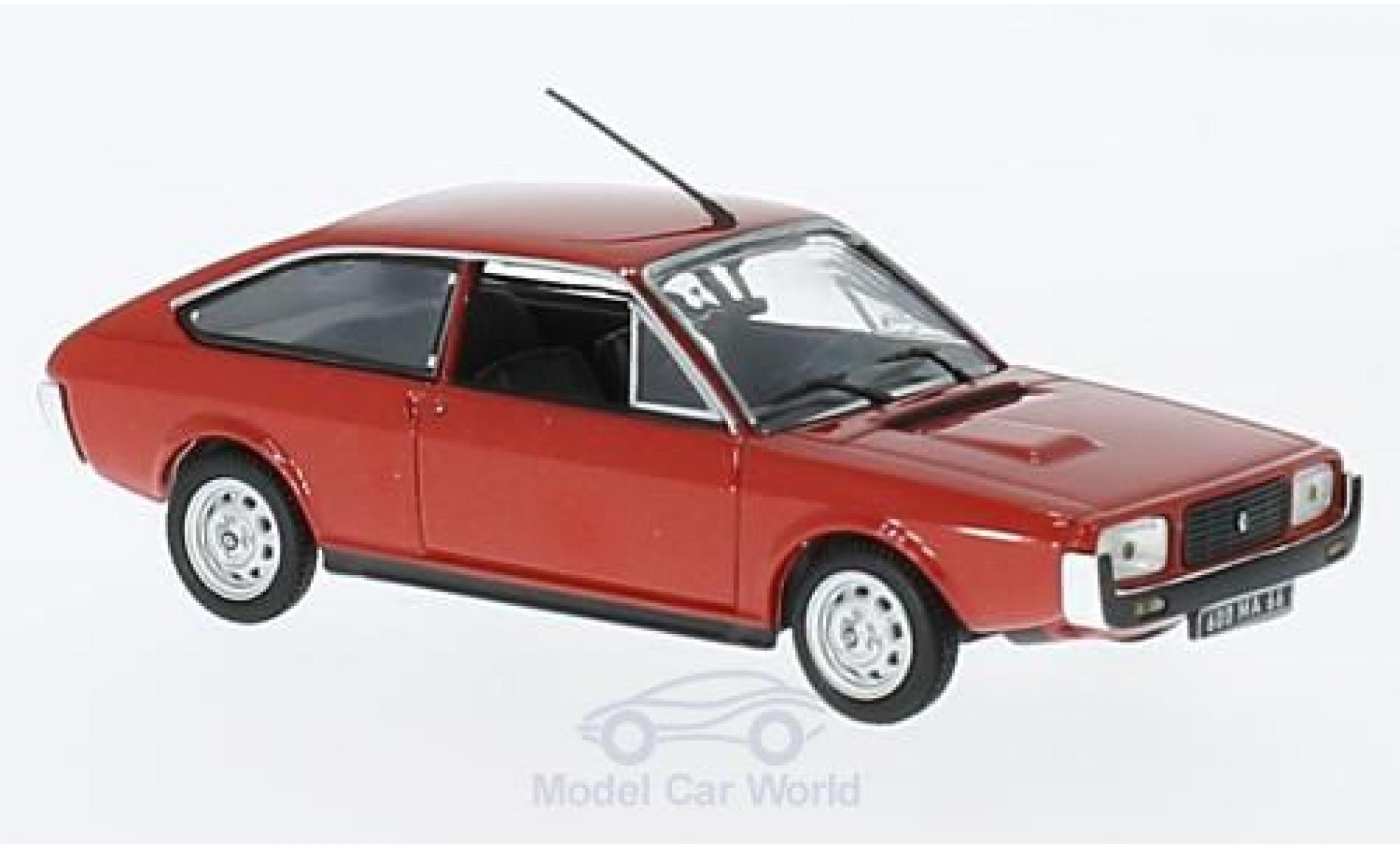 Renault 15 1/43 Norev TL metallico rosso 1976 modellino in miniatura