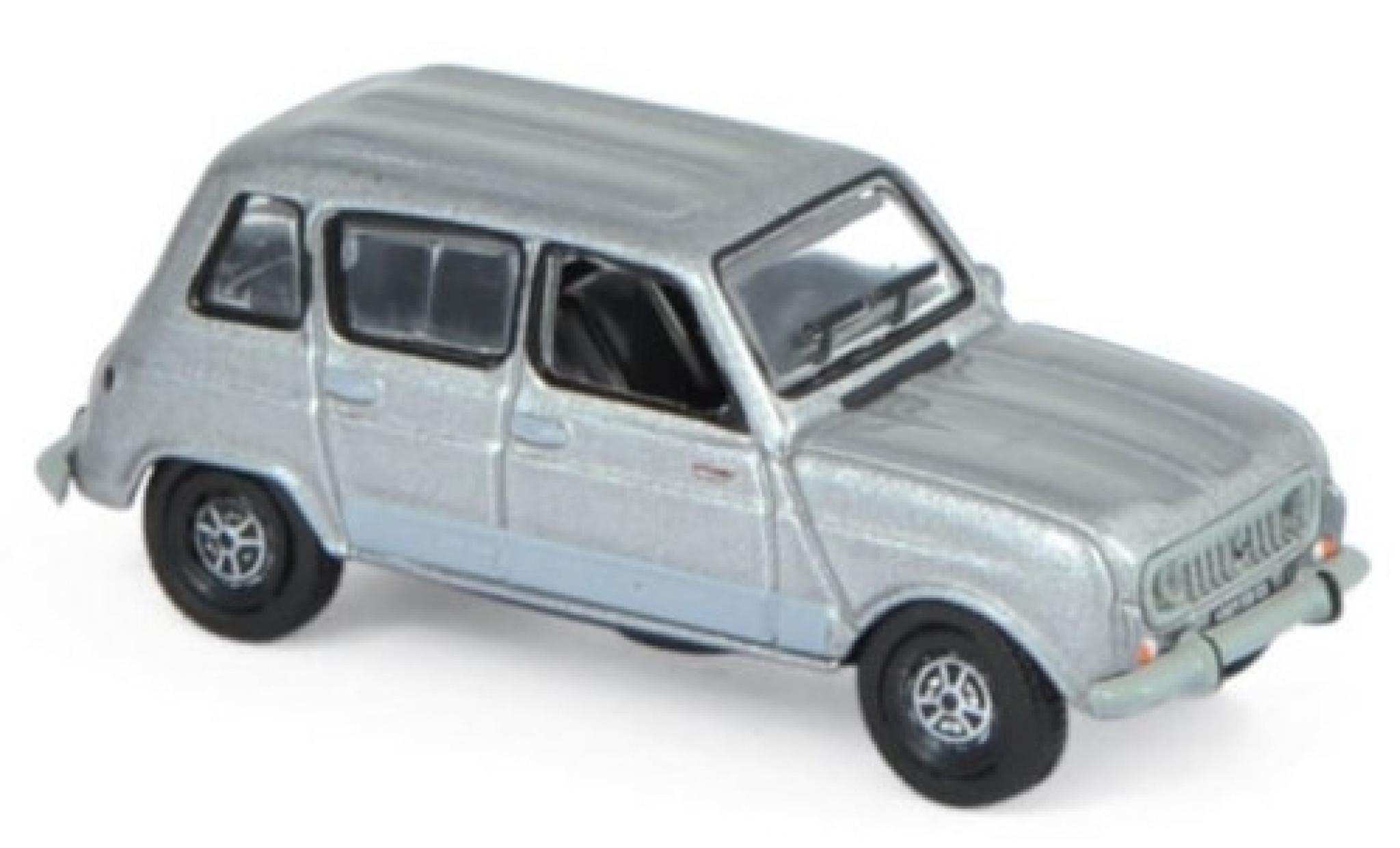 Renault 4 1/87 Norev GTL metallico grigio 1987 modellino in miniatura