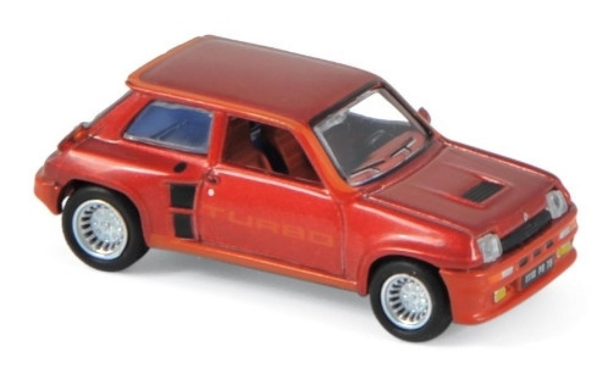 Renault 5 1/87 Norev Turbo metallico rosso 1980 modellino in miniatura