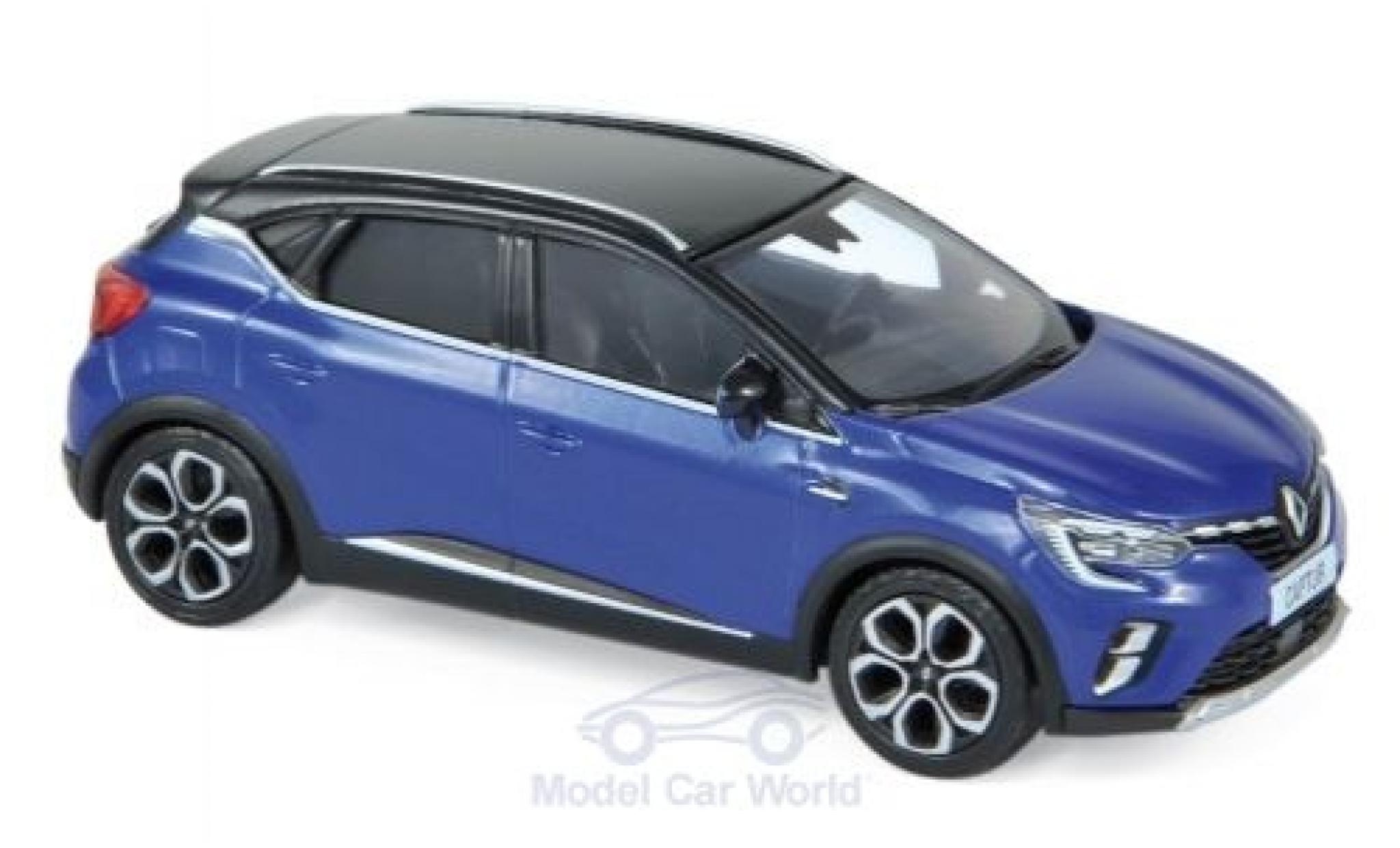 Renault Captur 1/43 Norev metallico blu/nero 2020 modellino in miniatura