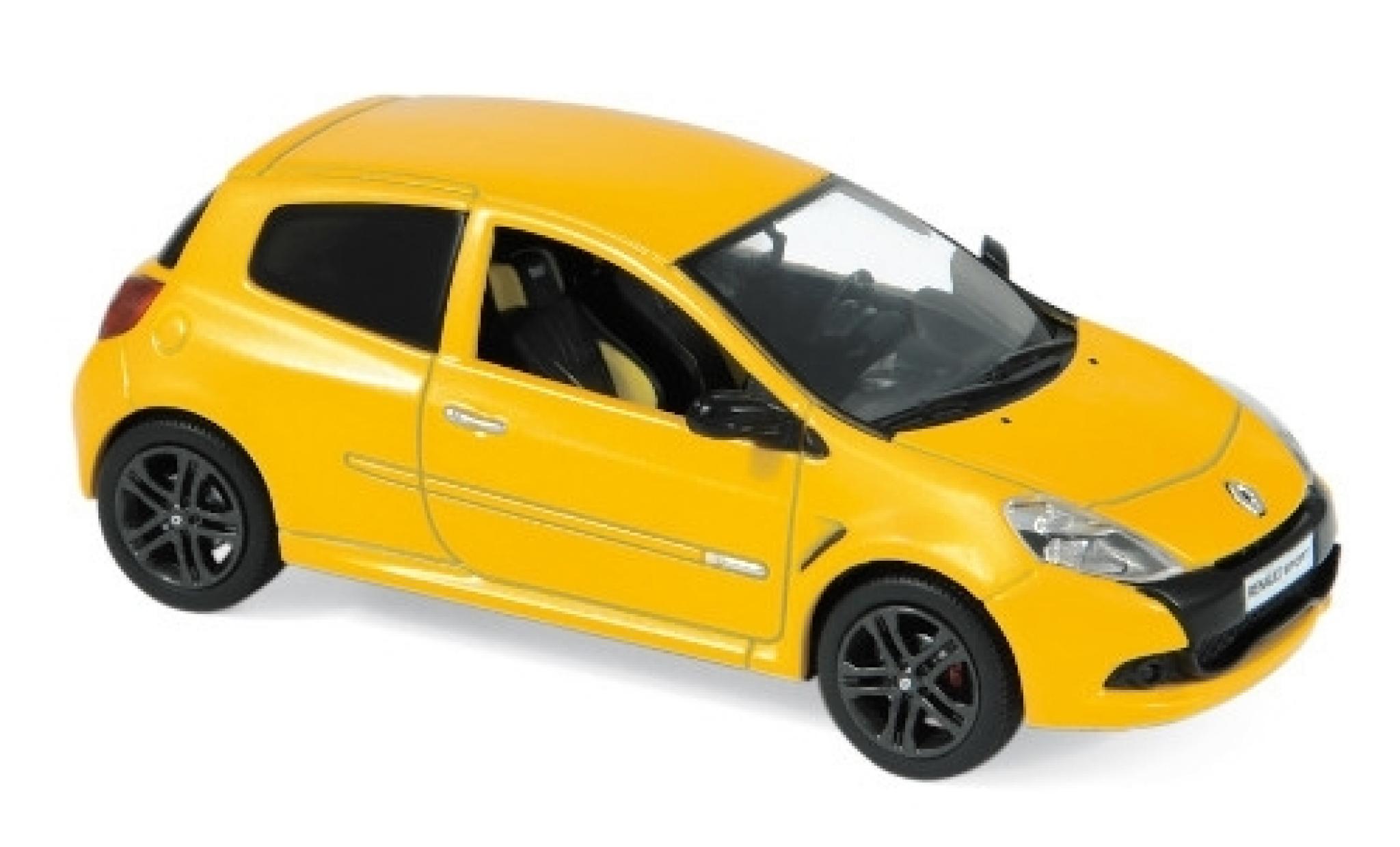Renault Clio 1/43 Norev R.S. metallico giallo 2009 modellino in miniatura