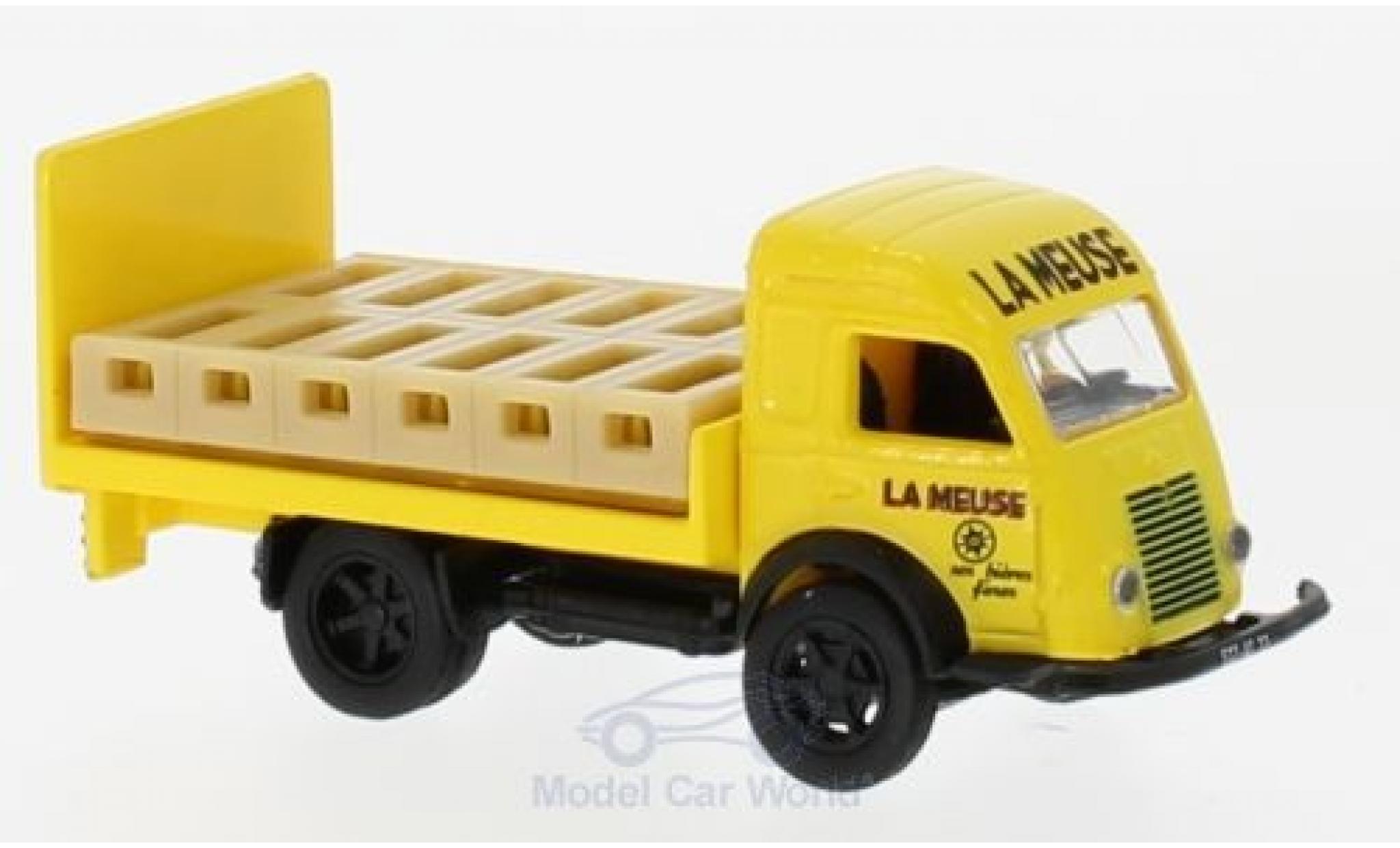 Renault Galion 1/87 Norev Brasseur giallo 1963 mit Ladegut Getränkekisten modellino in miniatura