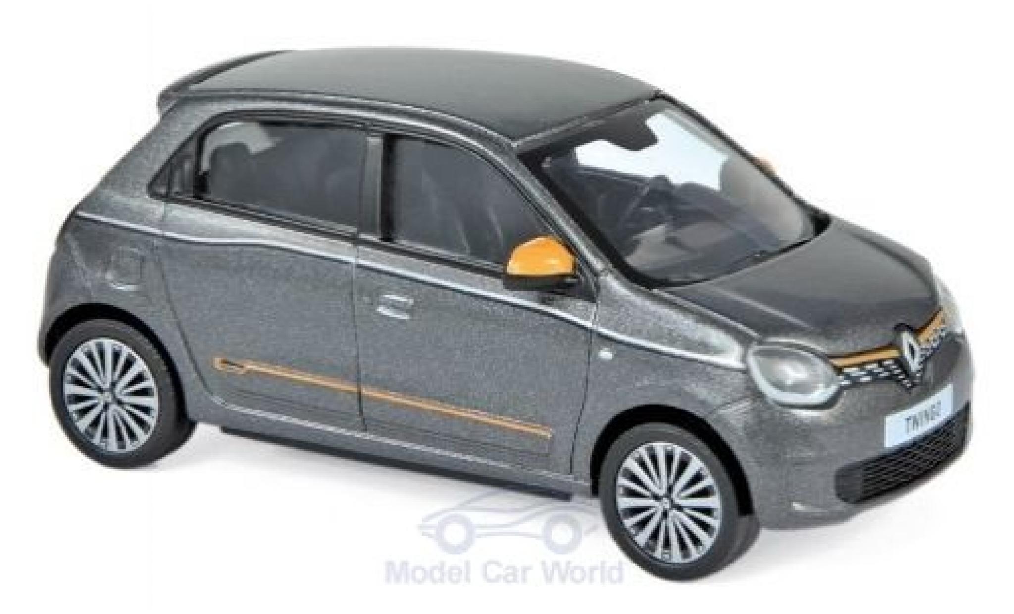 Renault Twingo 1/43 Norev metallico grigio/orange 2019 modellino in miniatura