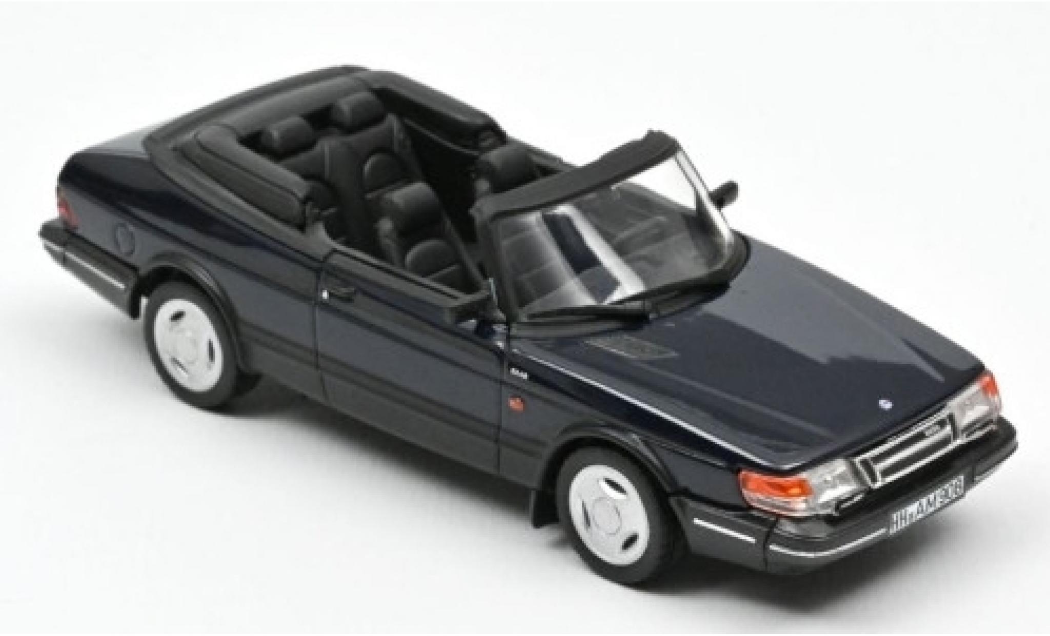 Saab 900 1/43 Norev Turbo 16 Cabriolet metallico blu 1992 modellino in miniatura