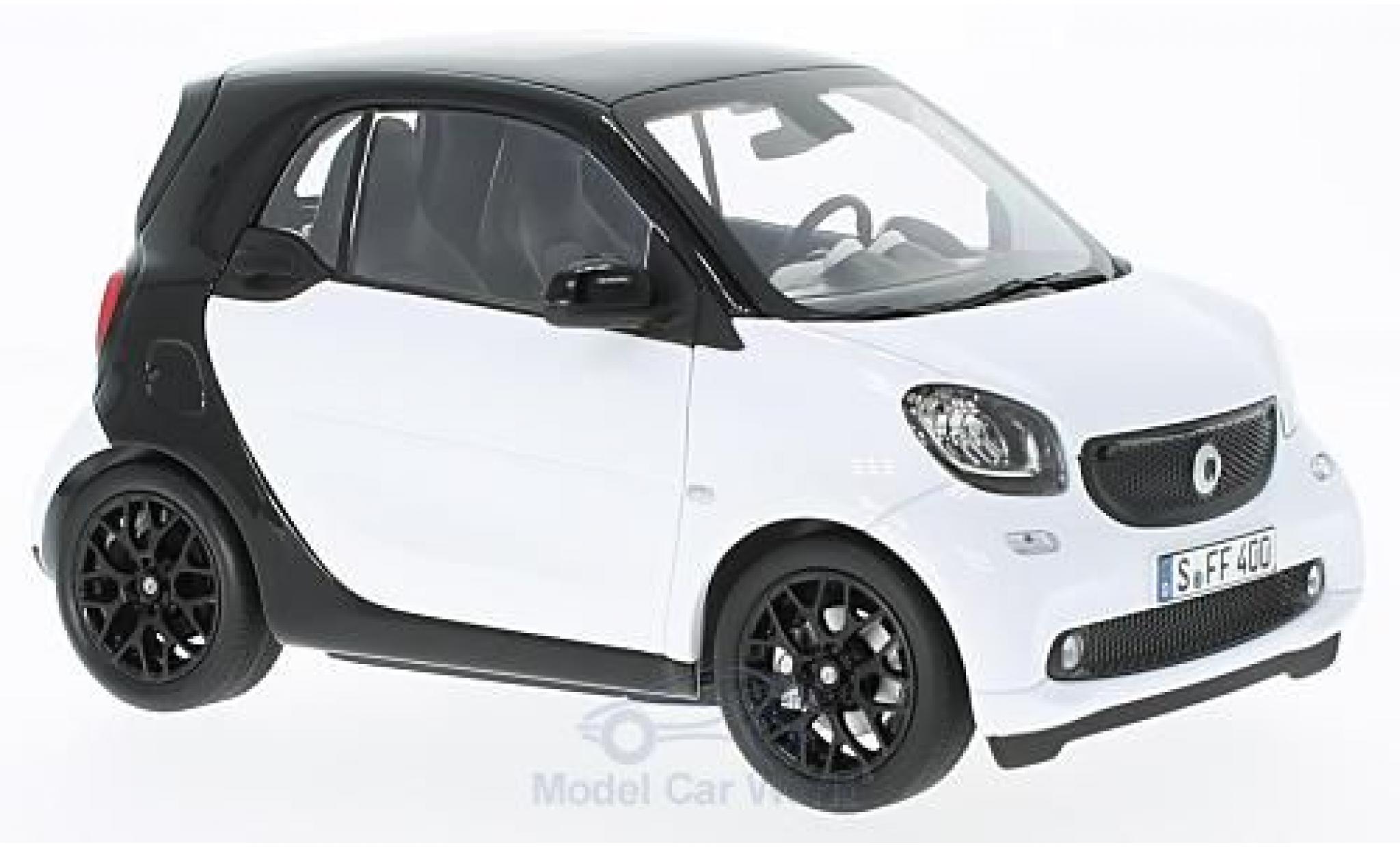 Smart ForTwo 1/18 Norev fortwo bianco/nero 2015 modellino in miniatura