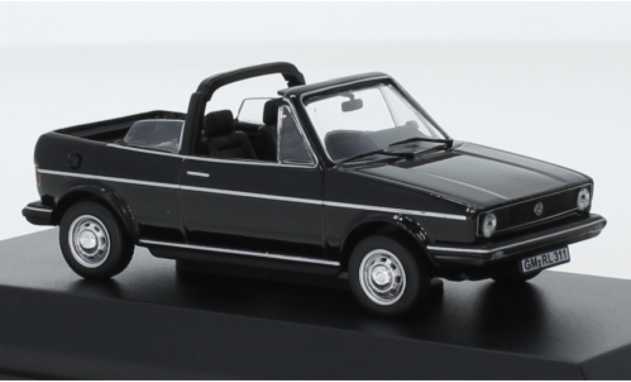 Volkswagen Golf 1/43 Norev I Cabriolet nero 1981 Softtop couché avec modellino in miniatura