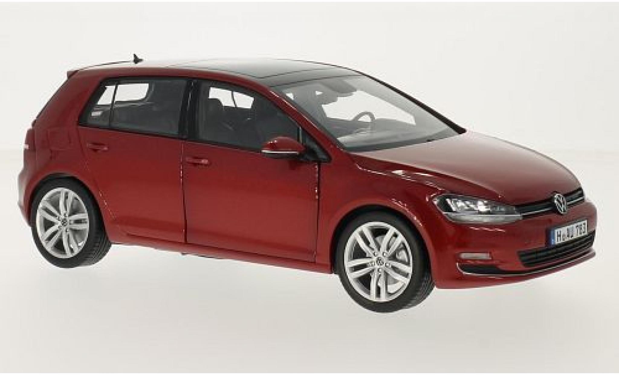 Volkswagen Golf 1/18 Norev VII metallico rosso 2014 sans Vitrine modellino in miniatura