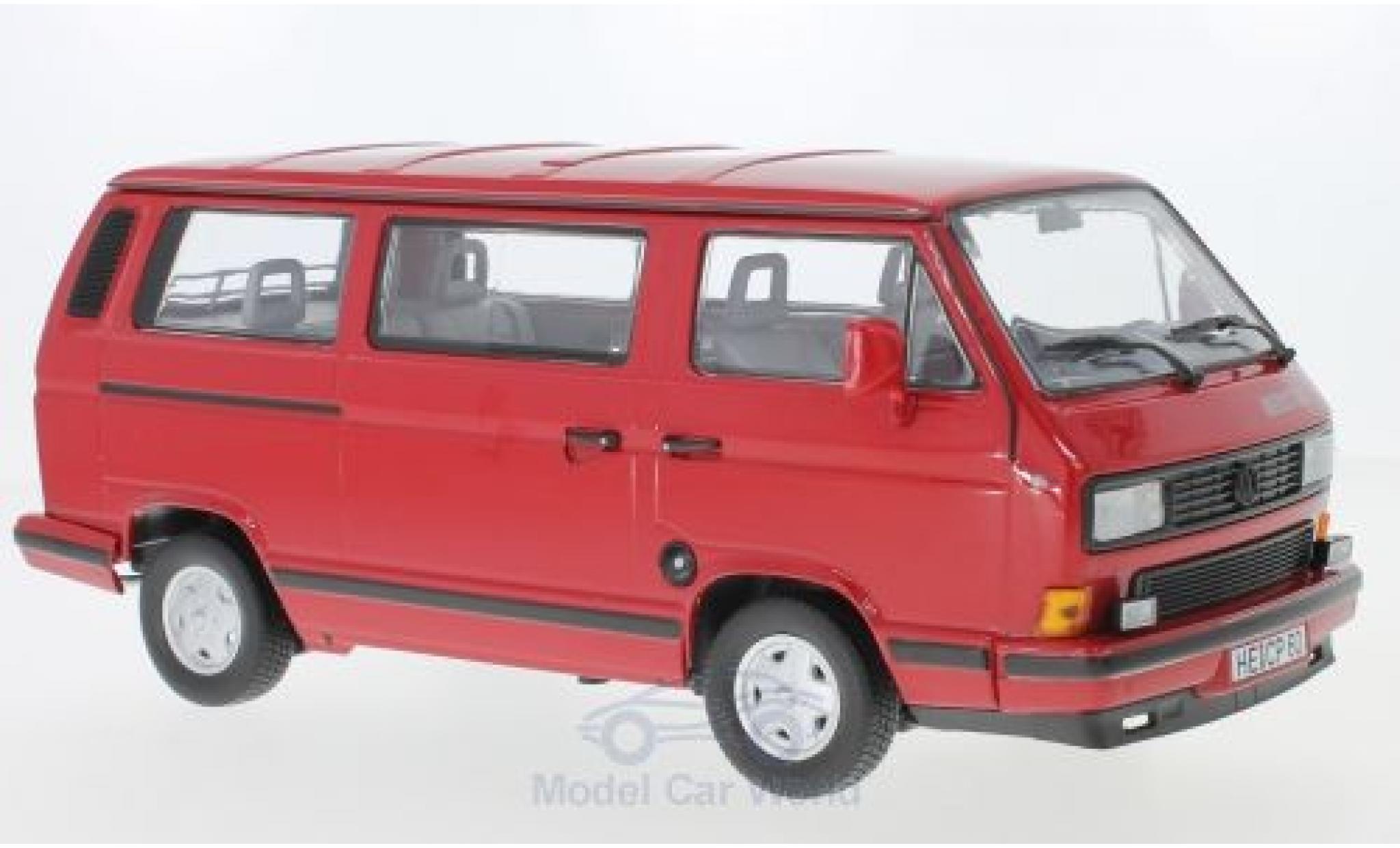 Volkswagen T3 A 1/18 Norev Multivan Redstar rosso 1992 modellino in miniatura