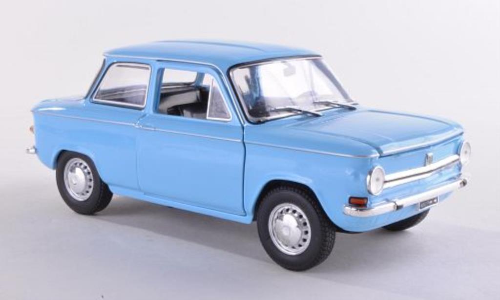 NSU Prinz 1/24 WhiteBox 4L blu 1970 modellino in miniatura