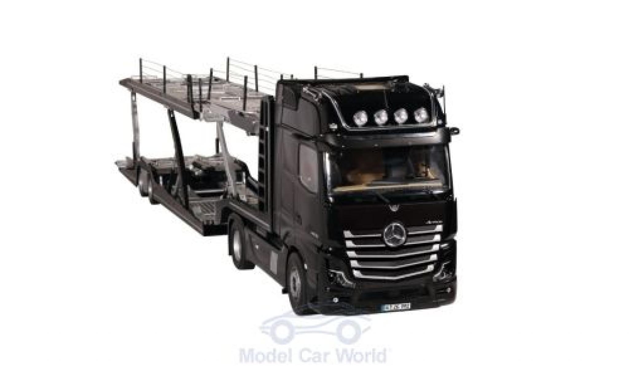 Mercedes Actros 1/18 NZG GigaSpace 4X2 FH25 nero/grigio Autotransporter modellino in miniatura