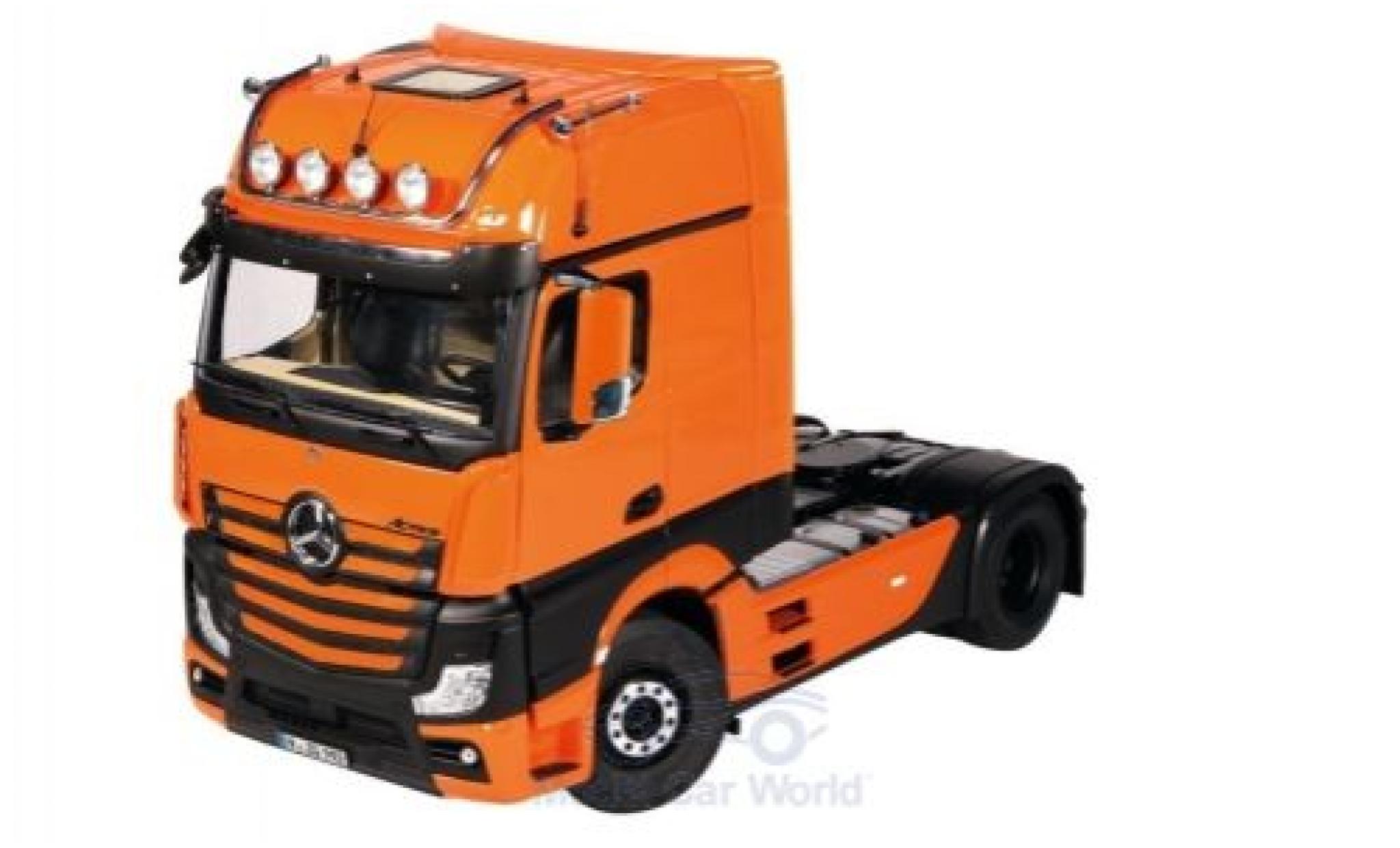 Mercedes Actros 1/18 NZG GigaSpace 4X2 orange/nero modellino in miniatura