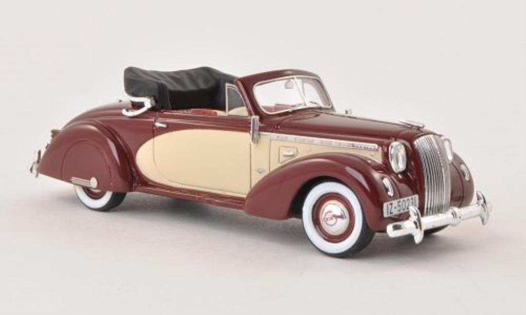Opel Admiral 1/43 Matrix Hebmuller Cabrio rosso/beige 1938 modellino in miniatura
