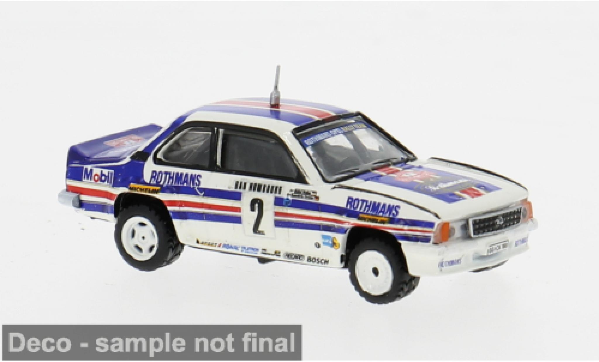 Opel Ascona 1/87 Brekina B i400 Rallye Monte Carlo 1982 #2 W.Röhrl 1:87 modellino in miniatura