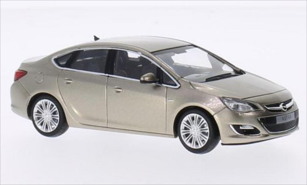 Opel Astra 1/43 Minichamps J Limousine gold 2012 modellino in miniatura