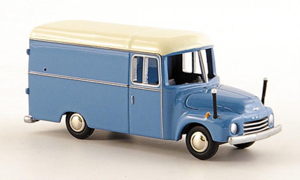 Opel Blitz 1/87 Bub 1.75t Kasten blu/bianco modellino in miniatura