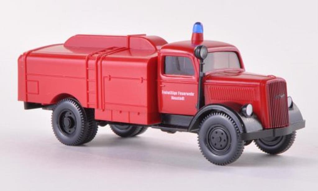 Opel Blitz 1/87 Wiking Kesselwagen Freiwillige Feuerwehr Neustadt 1939 modellino in miniatura