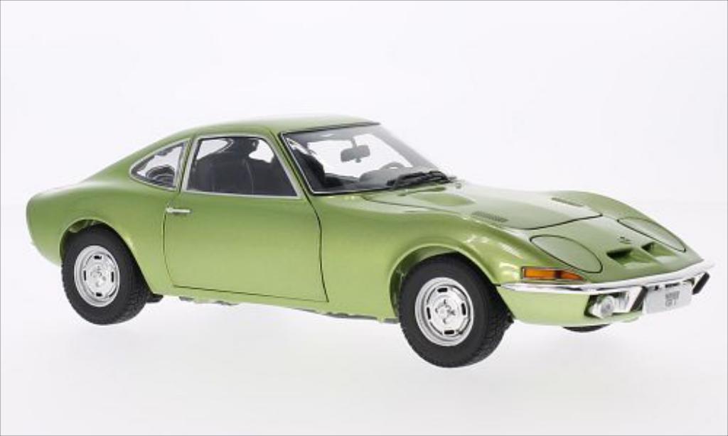 Opel GT 1/18 Minichamps metallico grun 1969 modellino in miniatura