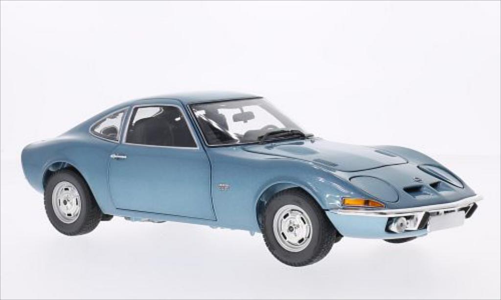 Opel GT 1/18 Minichamps metallico blu 1972 modellino in miniatura