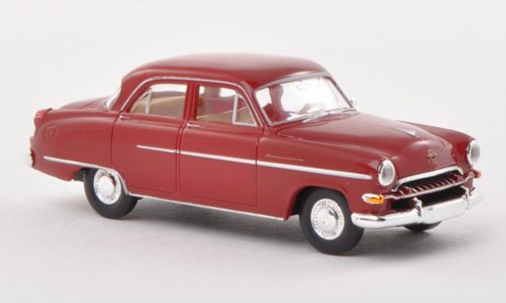 Opel Kapitan 1/87 Brekina 1954 rosso modellino in miniatura