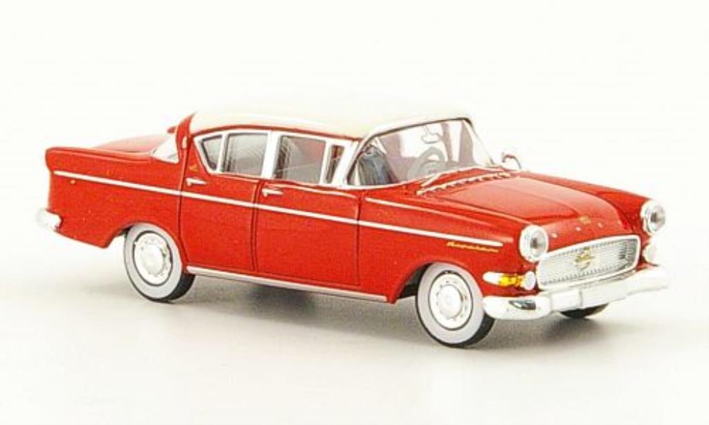 Opel Kapitan 1/87 Brekina P-L 2.5 rosso/bianco 1958 modellino in miniatura