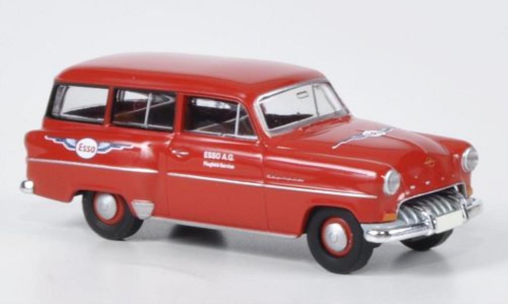 Opel Olympia 1/87 Brekina Caravan Esso Flugservice modellino in miniatura