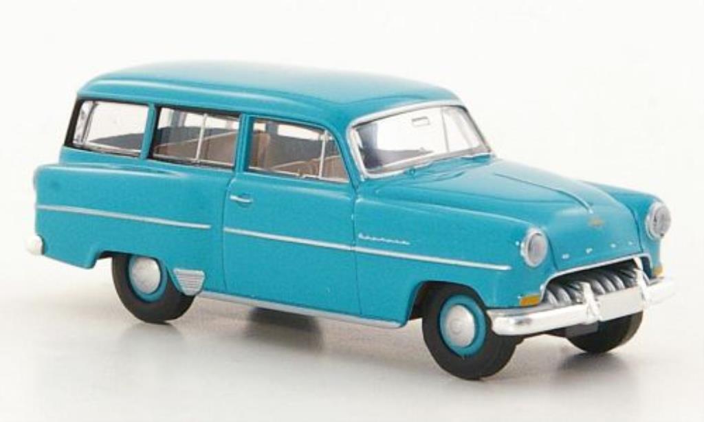 Opel Olympia 1/87 Brekina Rekord Caravan turkis modellino in miniatura