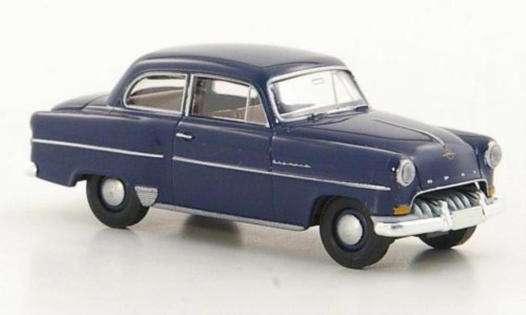 Opel Olympia 1/87 Brekina Rekord blu modellino in miniatura