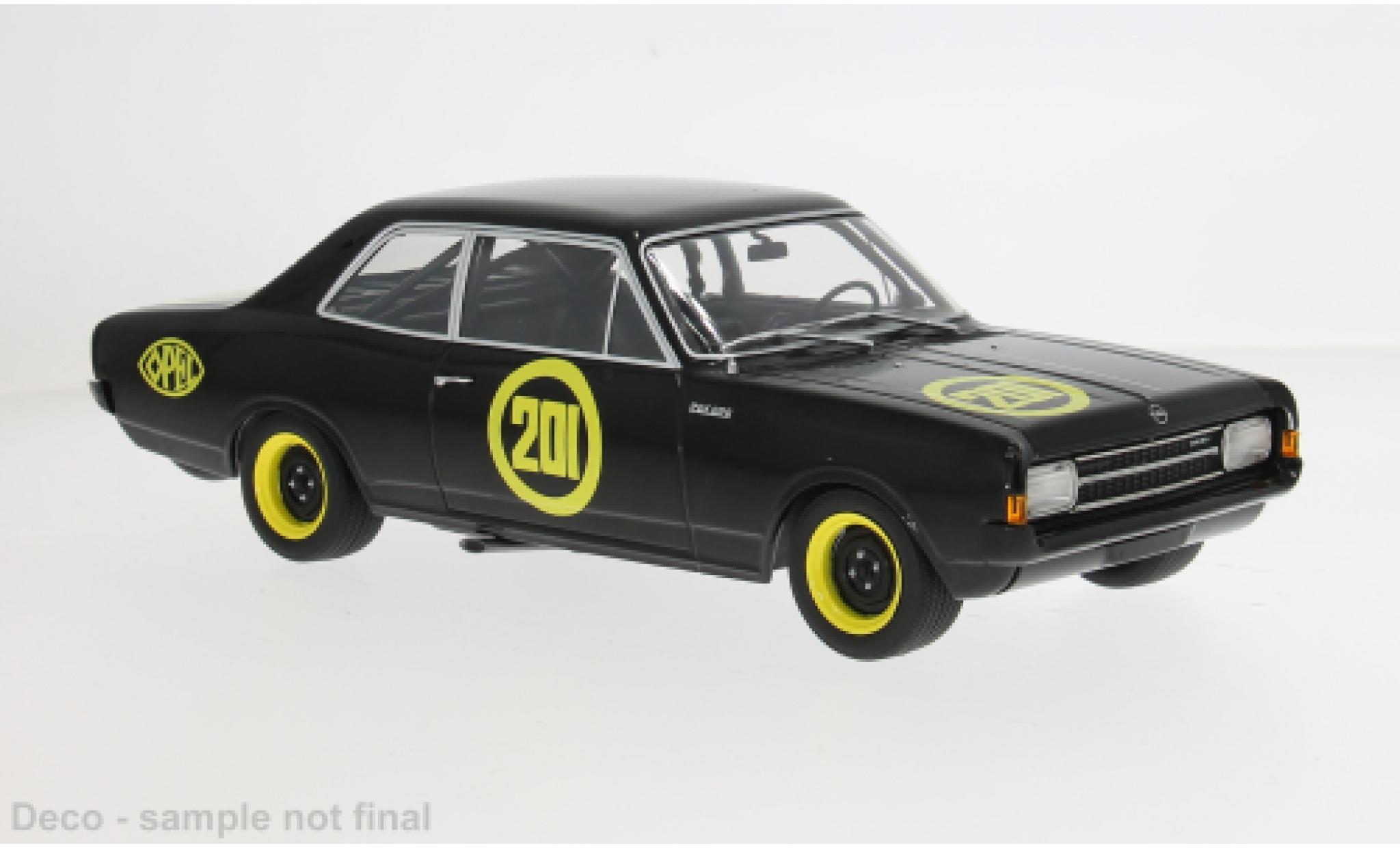 Opel Rekord 1/18 MCG C 1967 Schwarze Witwe #201 1:18 modellino in miniatura