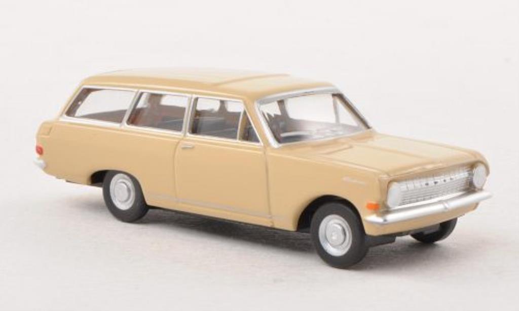 Opel Rekord 1/87 Herpa CarAVan beige modellino in miniatura