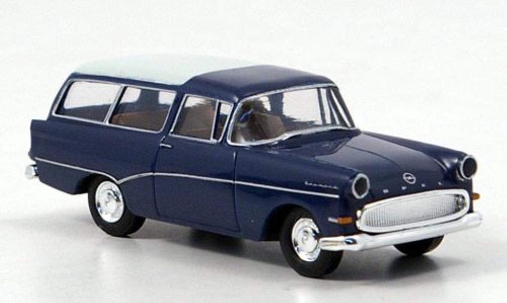 Opel Rekord 1/87 Brekina P 1 Caravan blu/bianco 1957 modellino in miniatura