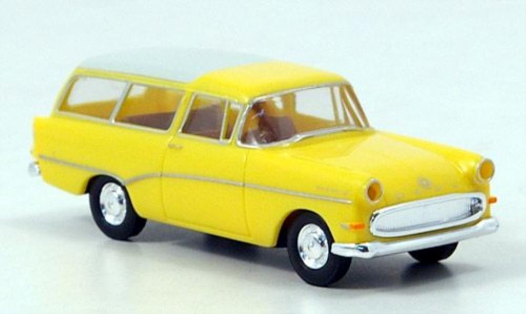 Opel Rekord 1/87 Brekina P 1 Caravan giallo/bianco 1957 modellino in miniatura